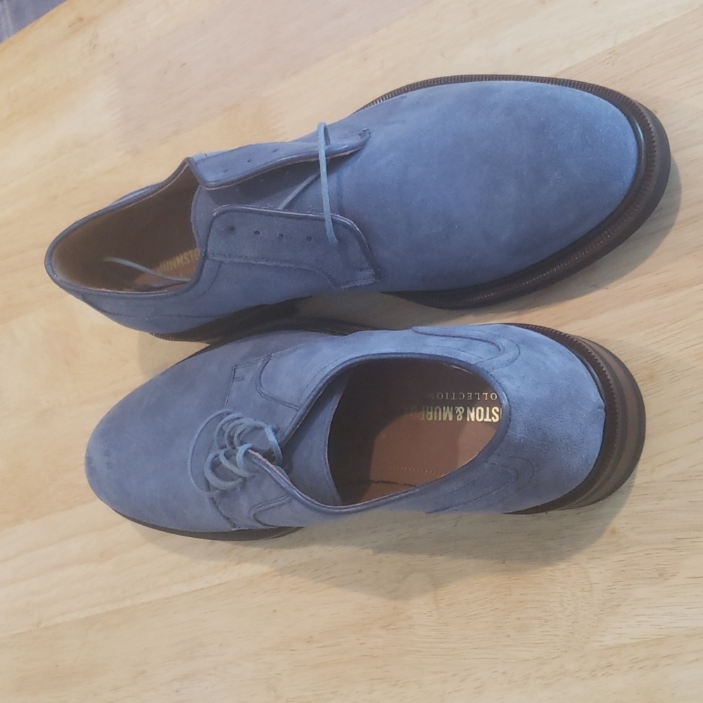 Johnson and Murphy, Blue Plain Toe Dressy Shoes Size 9.5